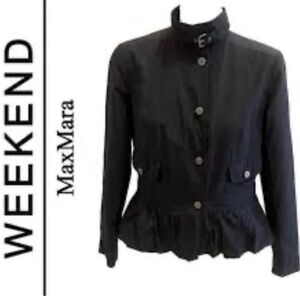 WEEKEND MaxMara Utility Moto Black Jacket